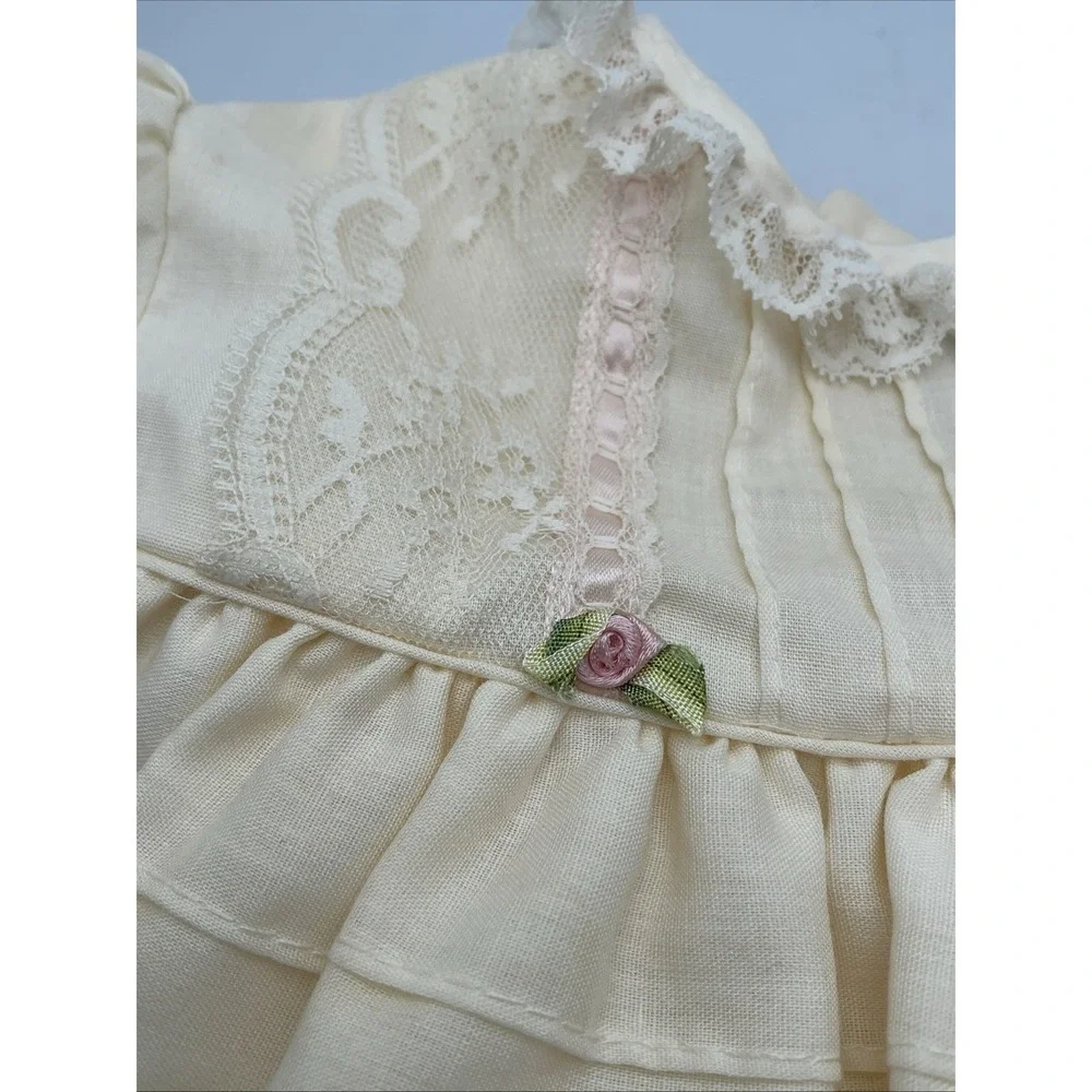 Vintage‎ Christian Dior Enfante Newborn Dress Cream Lace Heirloom Quality